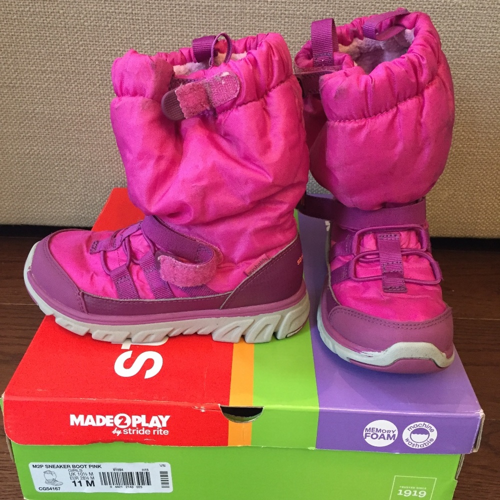Stride Rite Made 2 Play Sneaker Winter Boot - Pink